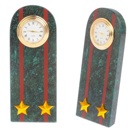 Часы "Погон подполковник МВД" нового образца змеевик