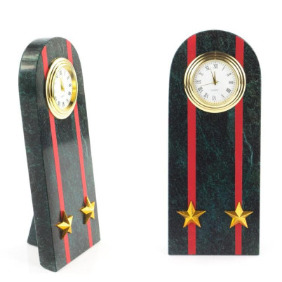 Часы "Погон подполковник МВД" нового образца змеевик