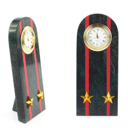 Часы "Погон подполковник МВД" нового образца змеевик