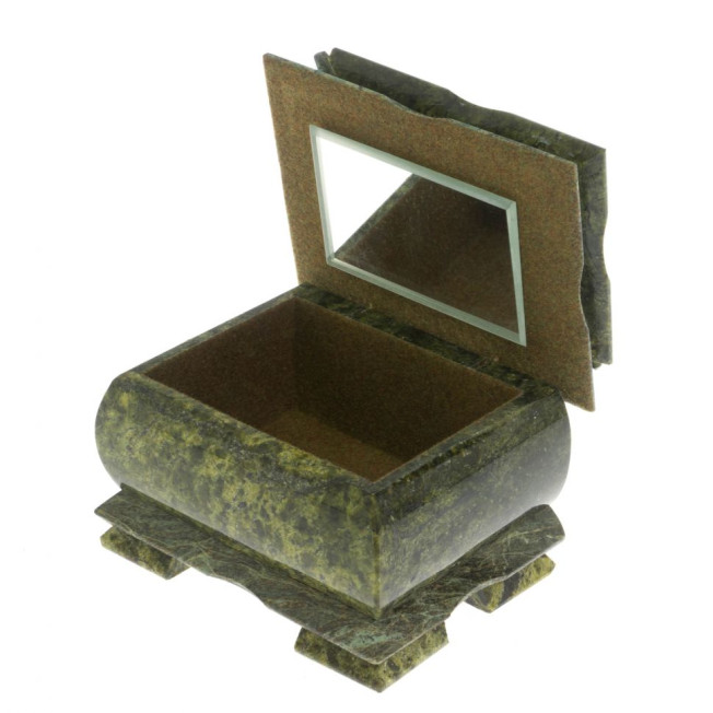 Шкатулка &quot;Оригинал&quot; из змеевика 11,5х8,5х8,5 см