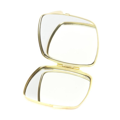 Зеркальце карманное складное из тигрового глаза цвет золото