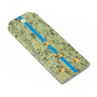 Сувенирный магнит "Погон Капитан ВВС, ВКС, ВДВ" камень змеевик