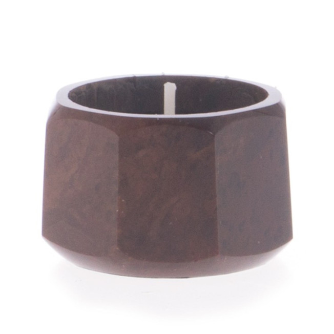 Подсвечник из обсидиана со свечей 5,5х5,5х3,5 см