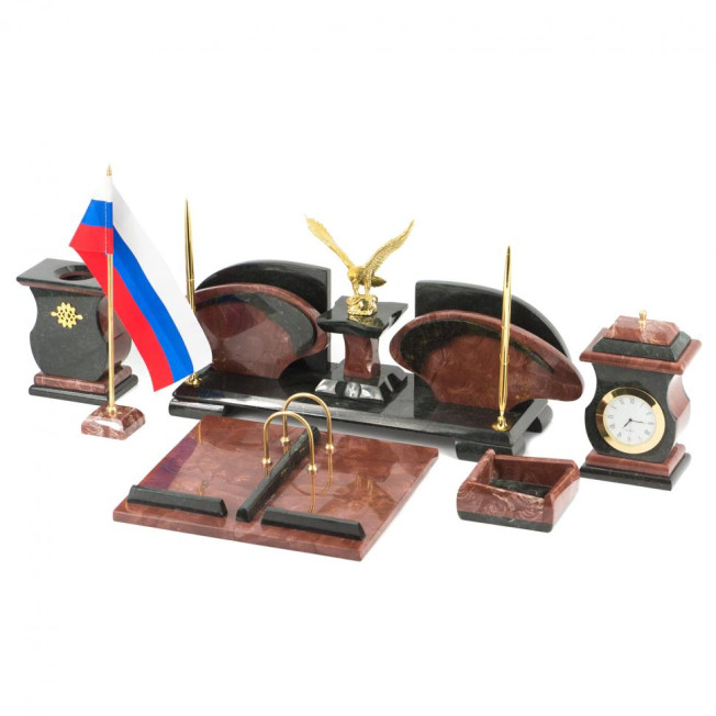 Настольный набор &quot;Орел&quot; из лемезита