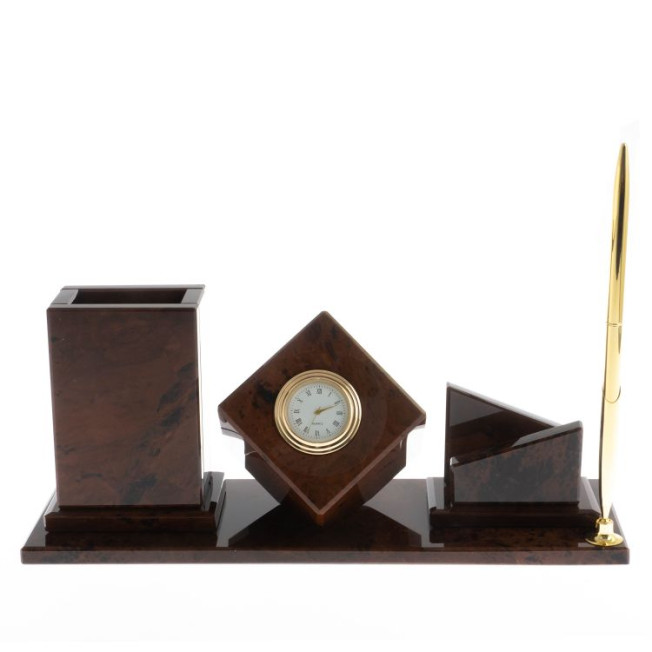 Письменный набор "Стандарт" камень обсидиан