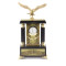 Каминные часы "Парящий Орел" камень офиокальцит бронзовое литье
