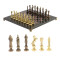 Шахматы "Ренессанс" доска 36х36 см змеевик, лемезит фигуры цвет бронза-золото