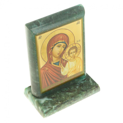 Икона &quot;Казанская БМ&quot; змеевик 8х4х9,5 см