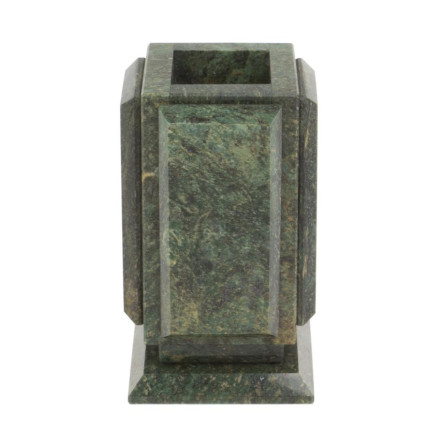 Карандашница с накладками из шабровского змеевика 7х7х10,5 см