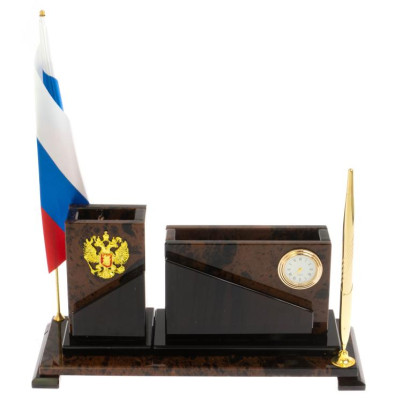 Письменный набор &quot;Кремлевский&quot; камень обсидиан