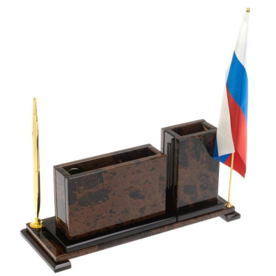 Письменный набор &quot;Кремлевский&quot; камень обсидиан