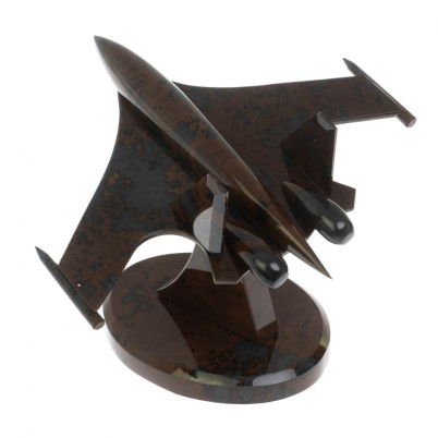 Сувенир "Самолет СУ - 30 у" из коричнево-серого обсидиана