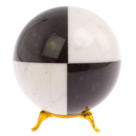 Шар из черного и белого мрамора 9,5