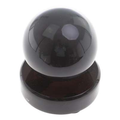 Шар из черного обсидиана 6 см на круглой подставке