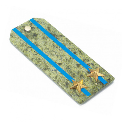 Сувенирный магнит "Погон Подполковник ВВС, ВКС, ВДВ" камень змеевик