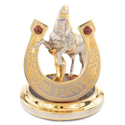 Сувенир из яшмы &quot;Подкова на удачу&quot;