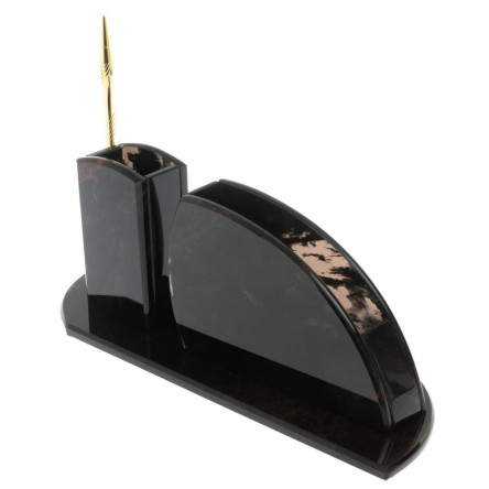 Письменный набор "Универсал" камень обсидиан