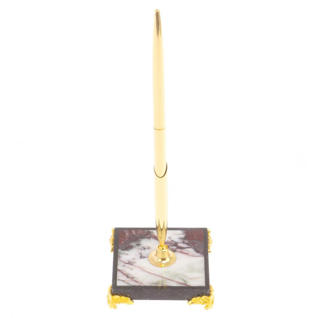 Подставка под ручку из яшмы на ножках 6,5х6,5х21 см