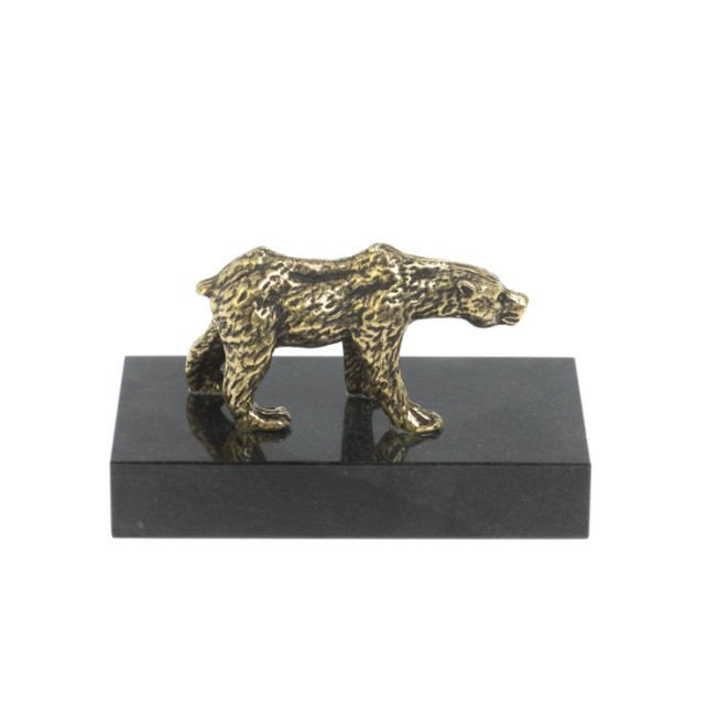 Статуэтка &quot;Медведь&quot; из бронзы и долерита