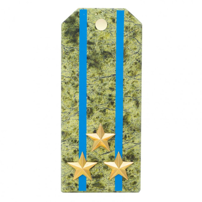 Сувенирный магнит "Погон Полковник ВВС, ВКС, ВДВ" камень змеевик