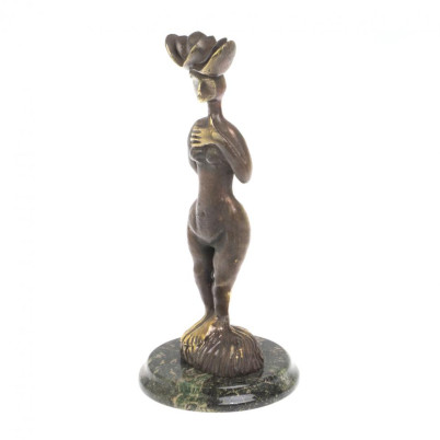 Статуэтка из бронзы и змеевика &quot;Банщица&quot;