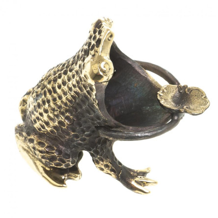 Бронзовая пепельница "Лягушка"