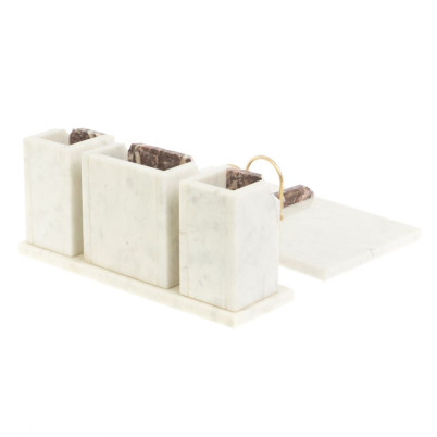 Письменный набор &quot;Грани&quot; с гербом камень креноид