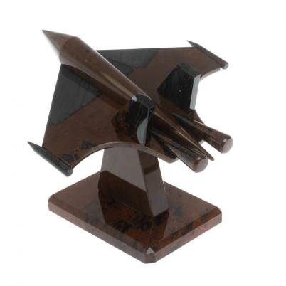 Сувенир &quot;Самолет СУ - 30&quot; из коричневого обсидиана