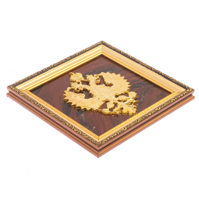 Панно "Герб России" яшма багет