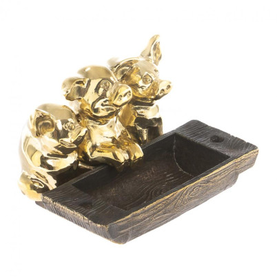 Пепельница из бронзы &quot;Три поросенка&quot;