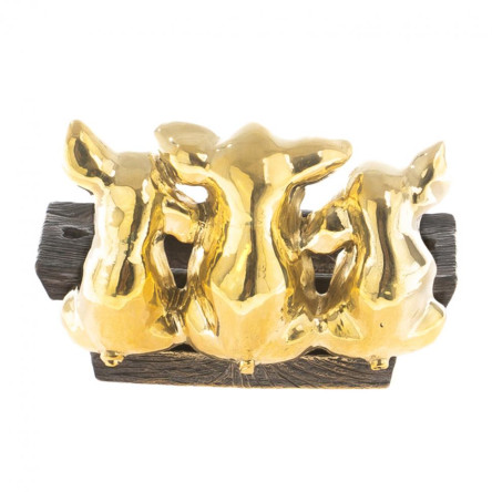 Пепельница из бронзы "Три поросенка"