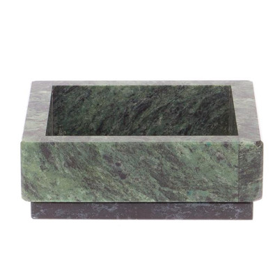 Подставка под скрепки камень темно-зеленый змеевик