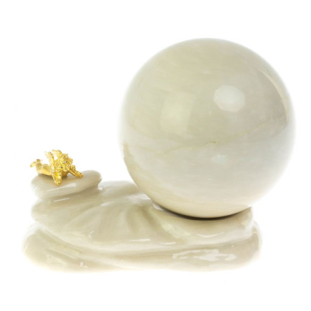 Композиция с шаром "Ангел" из газганкого мрамора