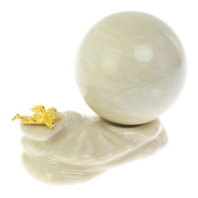 Композиция с шаром &quot;Ангел&quot; из газганкого мрамора