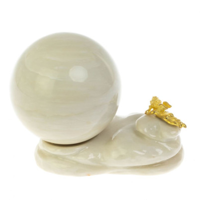 Композиция с шаром &quot;Ангел&quot; из газганкого мрамора