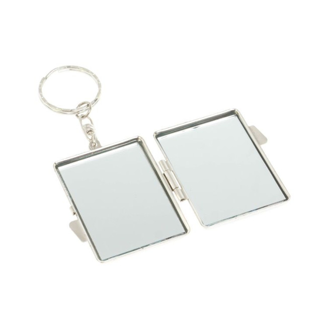 Складное зеркало брелок из нефрита прямоугольное