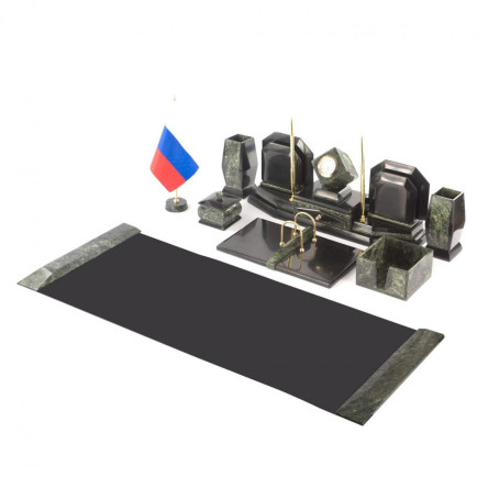 Настольный набор для руководителя из змеевика