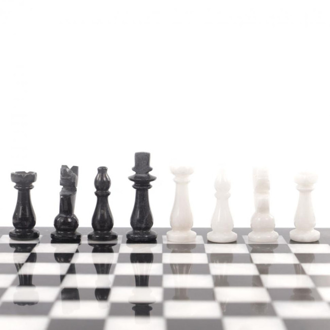 Настольные шахматы "Классические" камень мрамор 25х25 см