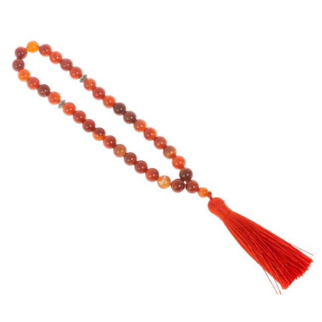 Четки из камня полосатый сердолик 35 бусин