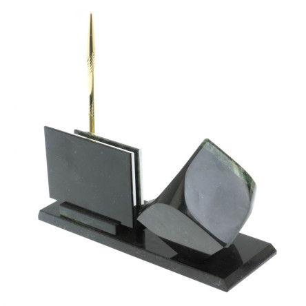 Мини-набор Куб с визитницей из змеевика