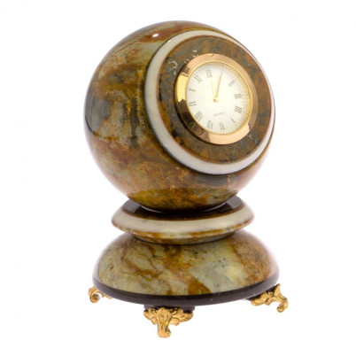 Настольные часы &quot;Шар Антистресс&quot; 9,5 см из офиокальцита