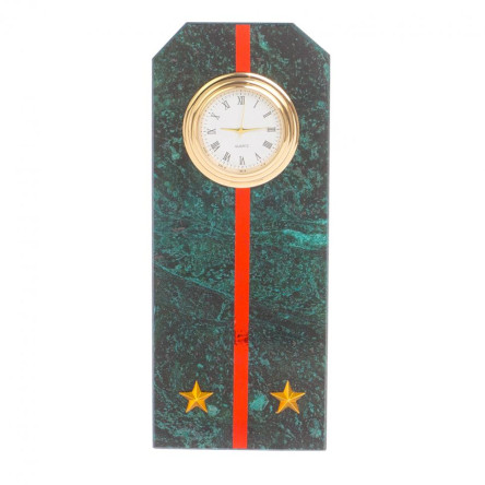 Подарочные часы "Погон лейтенант ВС" камень змеевик