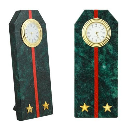 Подарочные часы "Погон лейтенант ВС" камень змеевик
