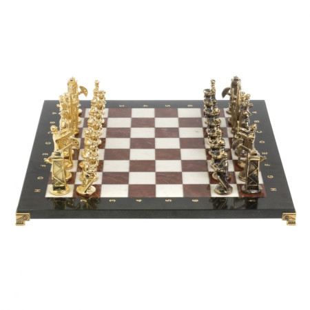 Шахматы подарочные &quot;Нефтяники&quot; 44х44 см лемезит мрамор