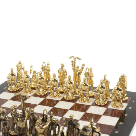 Шахматы подарочные &quot;Нефтяники&quot; 44х44 см лемезит мрамор