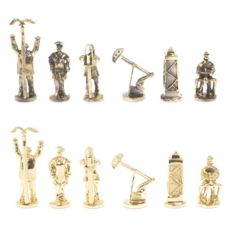 Шахматы подарочные &quot;Нефтяники&quot; 44х44 см лемезит мрамор