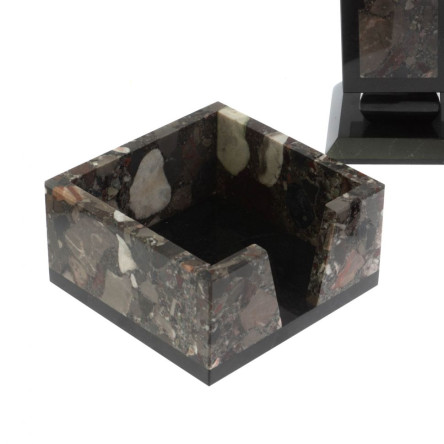 Письменный набор "Алмаз" из камня конгломерат