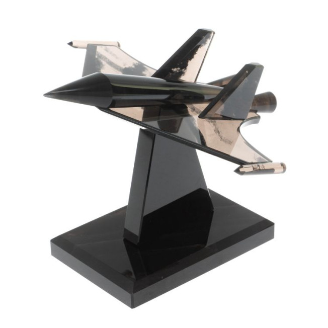 Сувенир &quot;Самолет СУ - 30&quot; из черного обсидиана