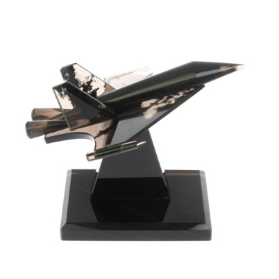 Сувенир &quot;Самолет СУ - 30&quot; из черного обсидиана