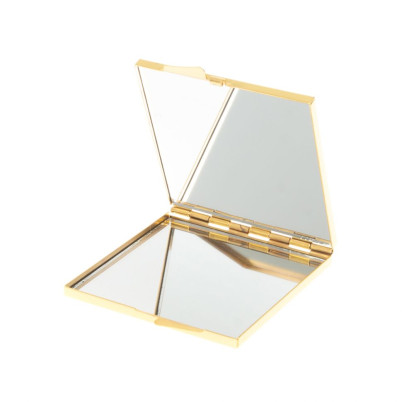 Зеркальце квадратное из змеевика цвет золото